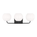 Generation Lighting - GLV1013MBK - Three Light Vanity - Rory - Midnight Black