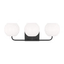 Generation Lighting - GLV1013MBK - Three Light Vanity - Rory - Midnight Black