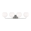 Generation Lighting - GLV1014BS - Four Light Vanity - Rory - Brushed Steel