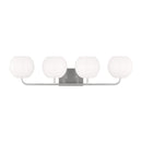 Generation Lighting - GLV1014BS - Four Light Vanity - Rory - Brushed Steel