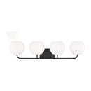 Generation Lighting - GLV1014MBK - Four Light Vanity - Rory - Midnight Black