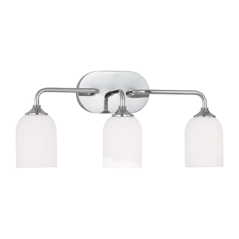 Three Light Vanity<br /><span style="color:#4AB0CE;">Entrega: 15-16 semanas en USA</span><br /><span style="color:#4AB0CE;font-size:60%;">PREGUNTE POR ENTREGA EN PANAMA</span><br />Collection: Emile<br />Finish: Chrome