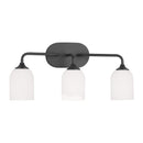 Three Light Vanity<br /><span style="color:#4AB0CE;">Entrega: 4-10 dias en USA</span><br /><span style="color:#4AB0CE;font-size:60%;">PREGUNTE POR ENTREGA EN PANAMA</span><br />Collection: Emile<br />Finish: Midnight Black