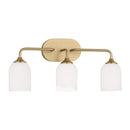 Three Light Vanity<br /><span style="color:#4AB0CE;">Entrega: 4-10 dias en USA</span><br /><span style="color:#4AB0CE;font-size:60%;">PREGUNTE POR ENTREGA EN PANAMA</span><br />Collection: Emile<br />Finish: Satin Brass
