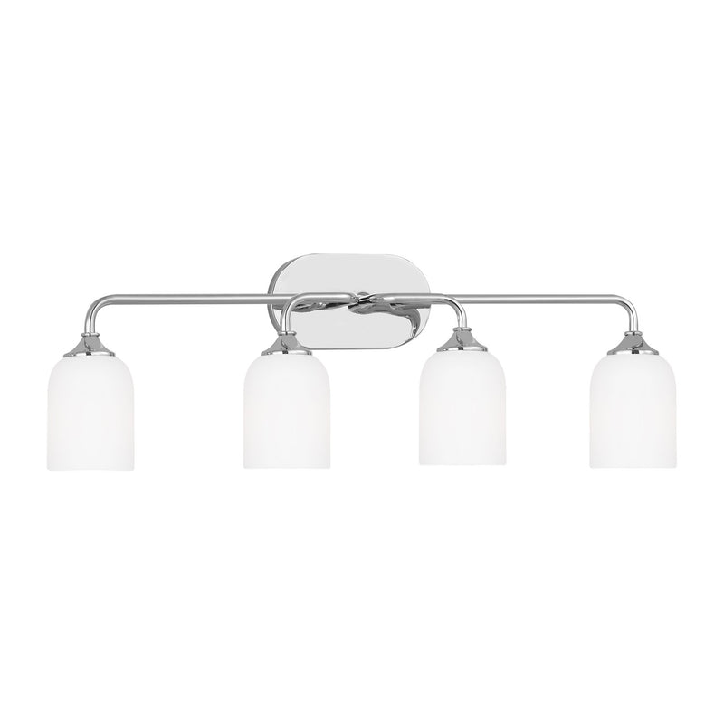 Four Light Vanity<br /><span style="color:#4AB0CE;">Entrega: 4-10 dias en USA</span><br /><span style="color:#4AB0CE;font-size:60%;">PREGUNTE POR ENTREGA EN PANAMA</span><br />Collection: Emile<br />Finish: Chrome