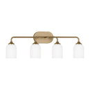 Four Light Vanity<br /><span style="color:#4AB0CE;">Entrega: 4-10 dias en USA</span><br /><span style="color:#4AB0CE;font-size:60%;">PREGUNTE POR ENTREGA EN PANAMA</span><br />Collection: Emile<br />Finish: Satin Brass