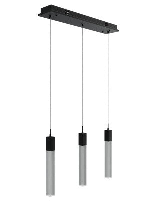 Avenue Lighting - HF1900-3-GL-BK-SNW - Three Light Flush Mount /Pendant - The Original Glacier - Black