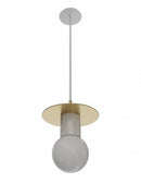 Avenue Lighting - HF1951-BB-WHT - One Light Pendant - Newport - Brushed Brass / White