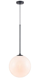 Avenue Lighting - HF4201-BK-WHT - One Light Pendant - Delilah - Black