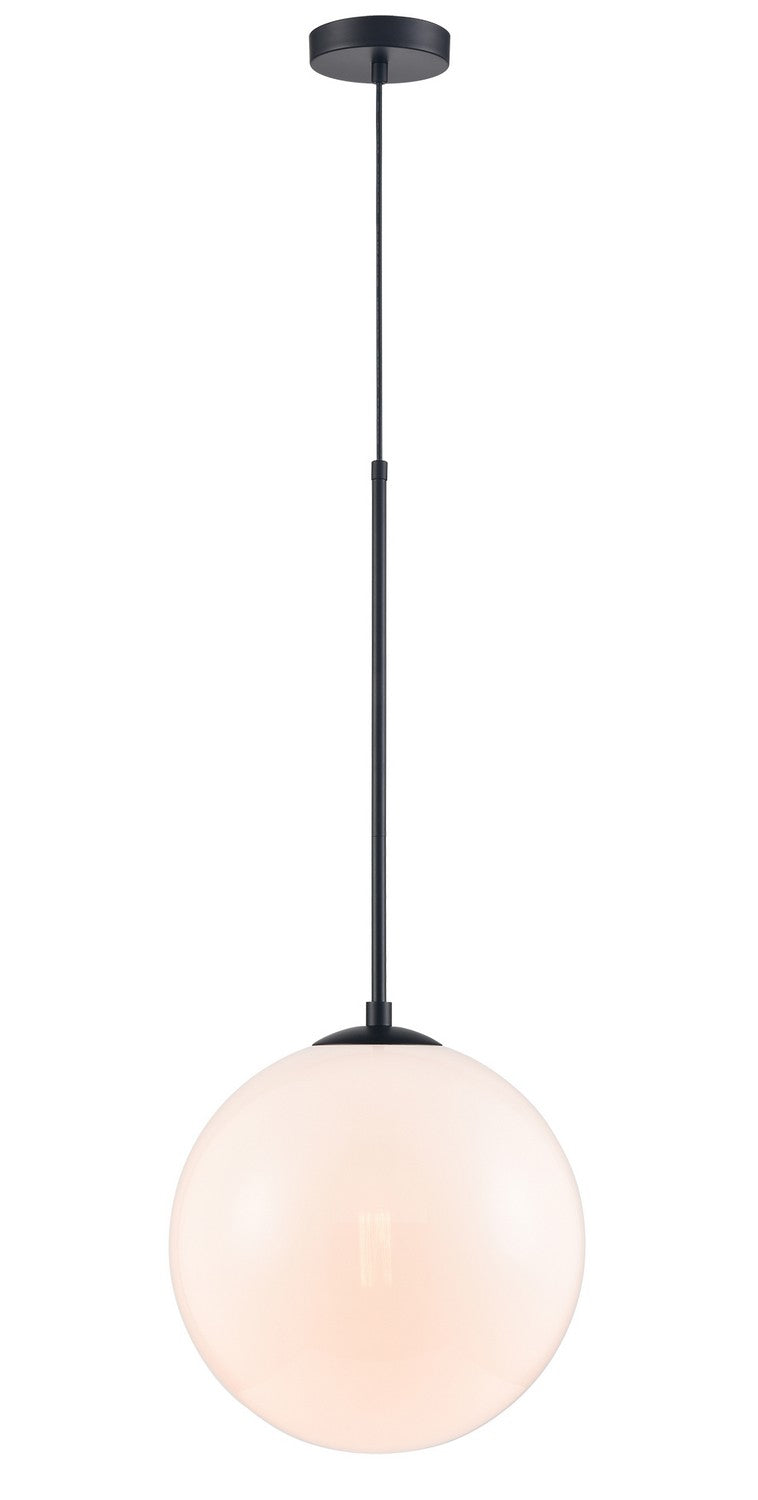 Avenue Lighting - HF4201-BK-WHT - One Light Pendant - Delilah - Black