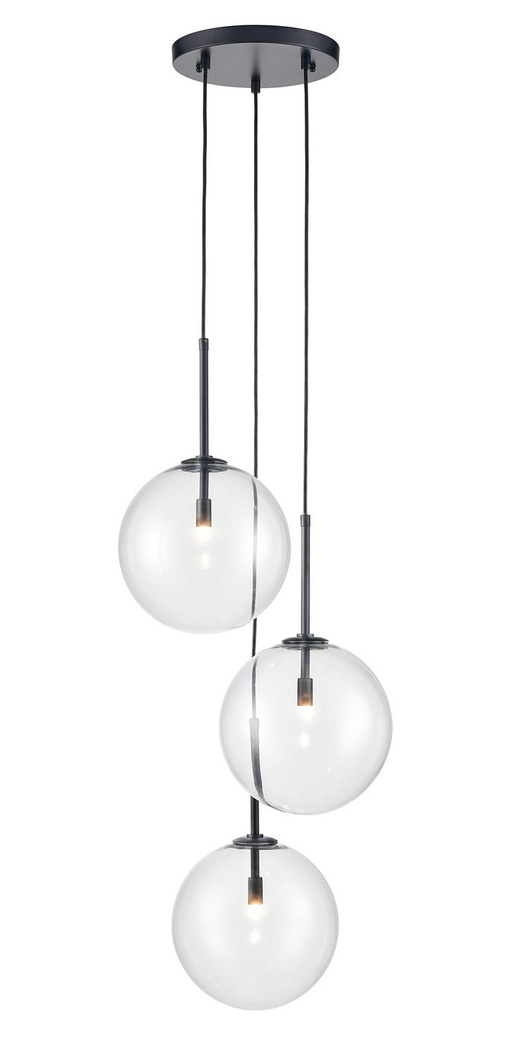 Avenue Lighting - HF4233-BK - Three Light Pendant - Delilah - Black