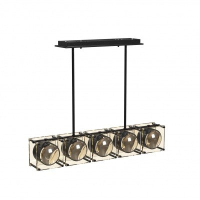 Avenue Lighting - HF7105-BK - Five Light Linear Pendant - Peninisula - Matte Black