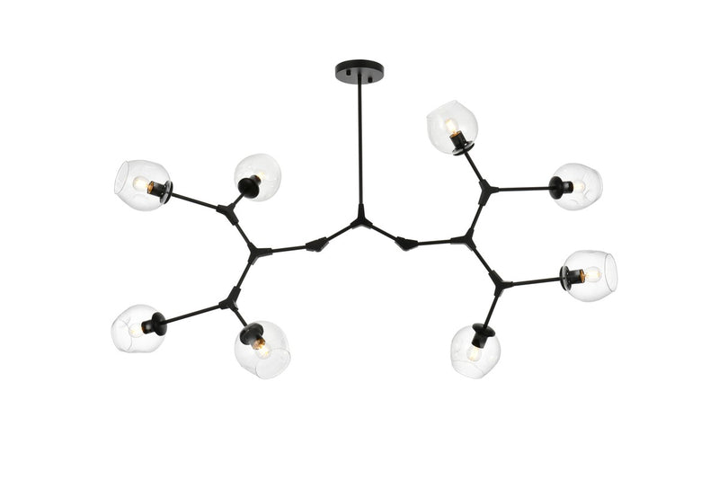 Elegant Lighting - 1712G61BK - Eight Light Chandelier - Cavoli - Black