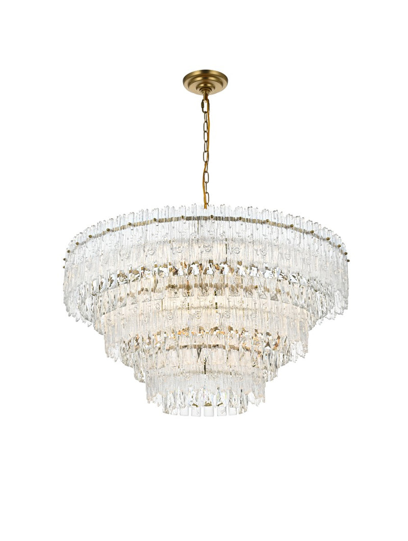 Elegant Lighting - 1780D31SG - Ten Light Pendant - Emilia - Satin Gold