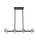Elegant Lighting - 3505D31BK - Eight Light Pendant - Eren - Black