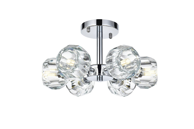 Elegant Lighting - 3505F14C - Six Light Flush Mount - Eren - Chrome