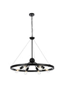 Elegant Lighting - LD746D32BK - Six Light Pendant - Thora - Black