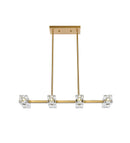 Elegant Lighting - LD920D30SG - Eight Light Pendant - Lyra - Satin Gold