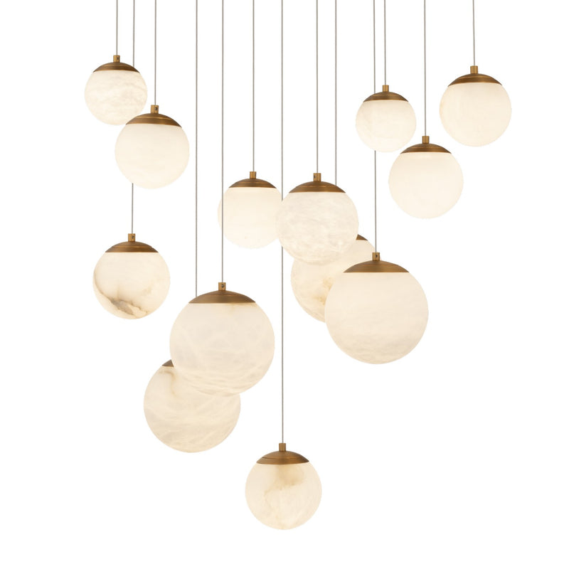 Modern Forms - PD-34413S-AB - LED Pendant - Pisces - Aged Brass