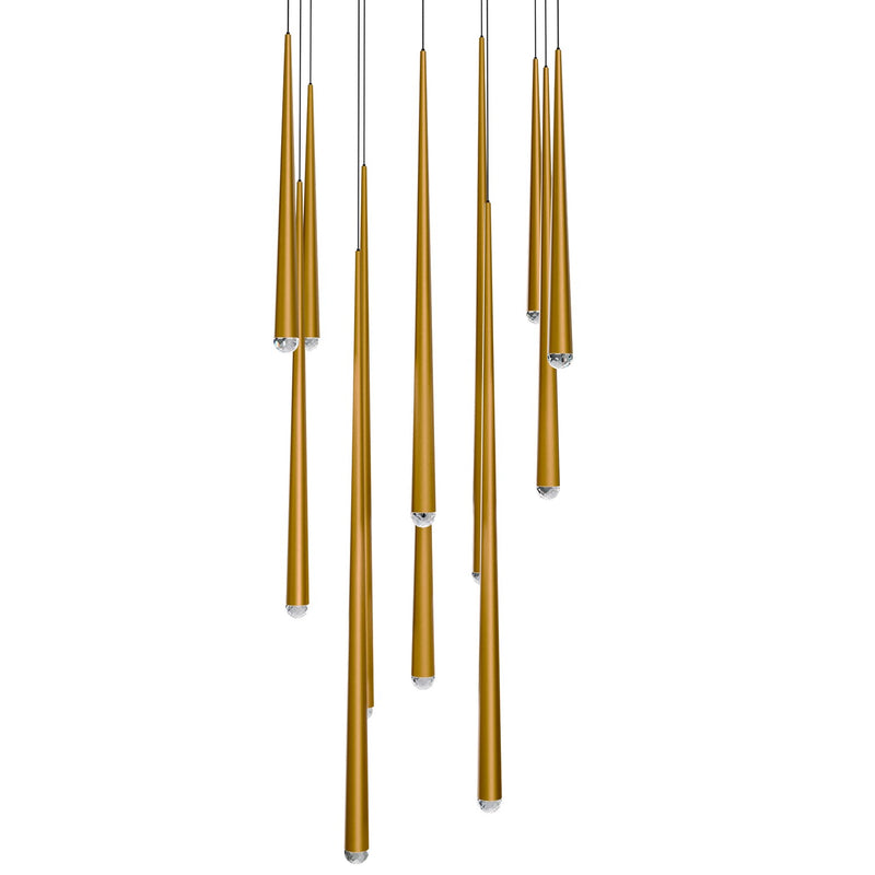 Modern Forms - PD-41713S-AB - LED Pendant - Cascade - Aged Brass