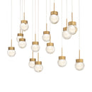 Modern Forms - PD-82014L-AB - LED Pendant - Double Bubble - Aged Brass