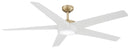 Minka Aire - F767L-SBR/WHF - 64"Ceiling Fan - Skymaster - Soft Brass