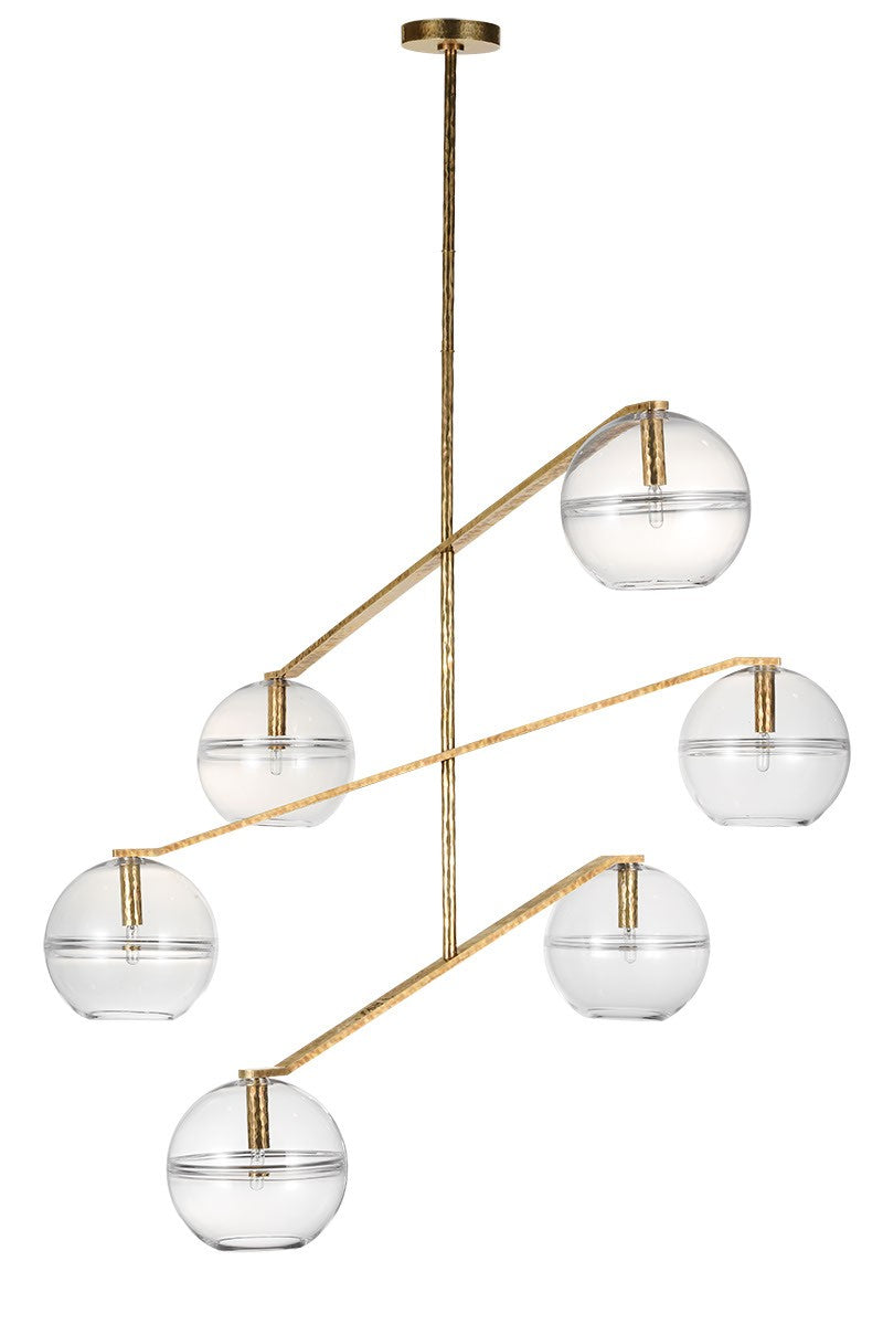 Six Light Chandelier<br /><span style="color:#4AB0CE;">Entrega: 4-10 dias en USA</span><br /><span style="color:#4AB0CE;font-size:60%;">PREGUNTE POR ENTREGA EN PANAMA</span><br />Collection: Lowing<br />Finish: Polished Antique Brass