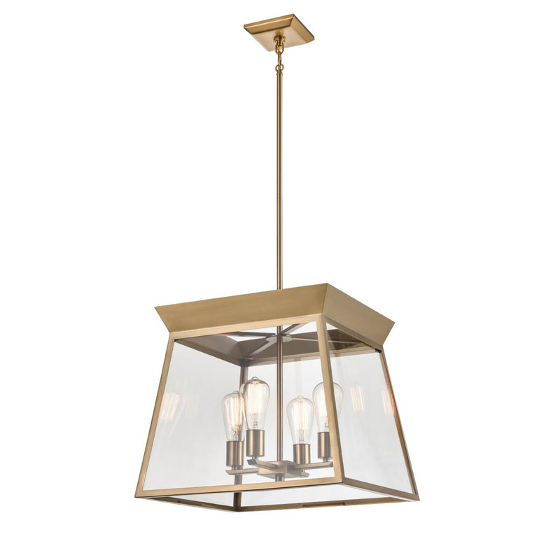 Four Light Chandelier<br /><span style="color:#4AB0CE;">Entrega: 4-10 dias en USA</span><br /><span style="color:#4AB0CE;font-size:60%;">PREGUNTE POR ENTREGA EN PANAMA</span><br />Collection: Lucian<br />Finish: Brushed Brass