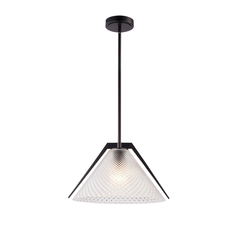 One Light Pendant<br /><span style="color:#4AB0CE;">Entrega: 4-10 dias en USA</span><br /><span style="color:#4AB0CE;font-size:60%;">PREGUNTE POR ENTREGA EN PANAMA</span><br />Collection: Baltic<br />Finish: Black and Brushed Brass
