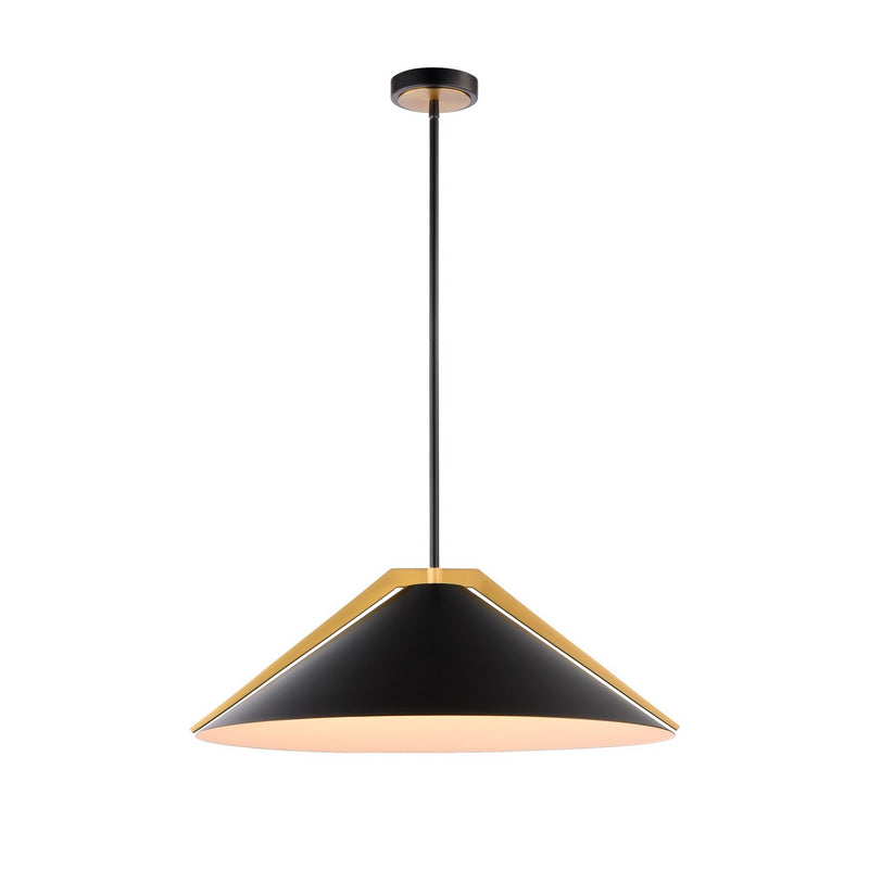Three Light Pendant<br /><span style="color:#4AB0CE;">Entrega: 4-10 dias en USA</span><br /><span style="color:#4AB0CE;font-size:60%;">PREGUNTE POR ENTREGA EN PANAMA</span><br />Collection: Baltic<br />Finish: Black and Brushed Brass