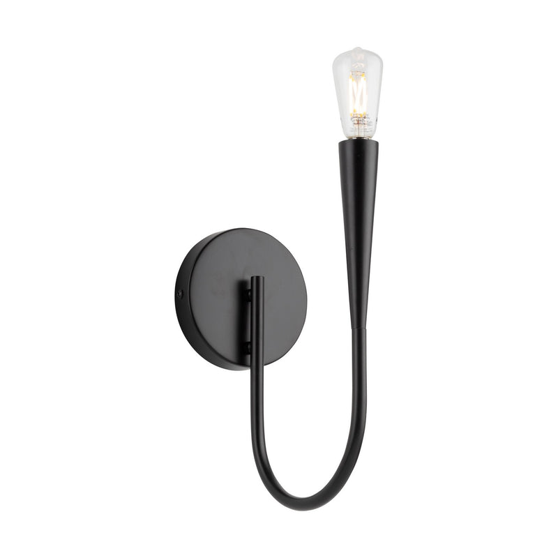 One Light Wall Sconce<br /><span style="color:#4AB0CE;">Entrega: 4-10 dias en USA</span><br /><span style="color:#4AB0CE;font-size:60%;">PREGUNTE POR ENTREGA EN PANAMA</span><br />Collection: Bronte<br />Finish: Black
