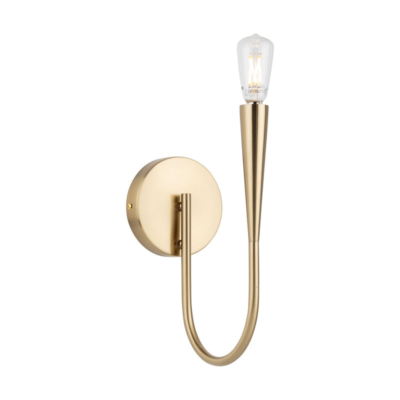 One Light Wall Sconce<br /><span style="color:#4AB0CE;">Entrega: 4-10 dias en USA</span><br /><span style="color:#4AB0CE;font-size:60%;">PREGUNTE POR ENTREGA EN PANAMA</span><br />Collection: Bronte<br />Finish: Brass