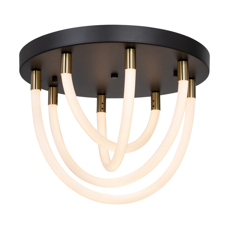 LED Flush Mount<br /><span style="color:#4AB0CE;">Entrega: 4-10 dias en USA</span><br /><span style="color:#4AB0CE;font-size:60%;">PREGUNTE POR ENTREGA EN PANAMA</span><br />Collection: Cascata<br />Finish: Black and Brushed Brass