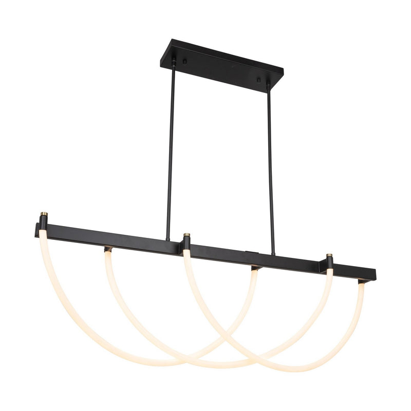 LED Island Pendant<br /><span style="color:#4AB0CE;">Entrega: 4-10 dias en USA</span><br /><span style="color:#4AB0CE;font-size:60%;">PREGUNTE POR ENTREGA EN PANAMA</span><br />Collection: Cascata<br />Finish: Black and Brushed Brass