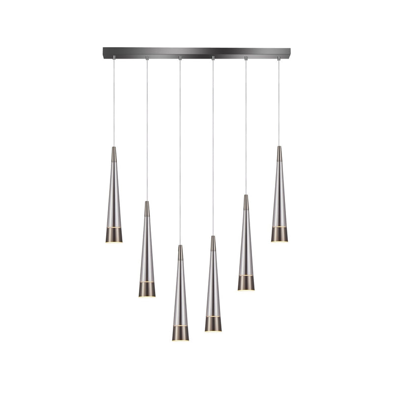 Artcraft Canada - AC6826SM - LED Island Pendant - Sunnyvale - Pearl Black and Smoke