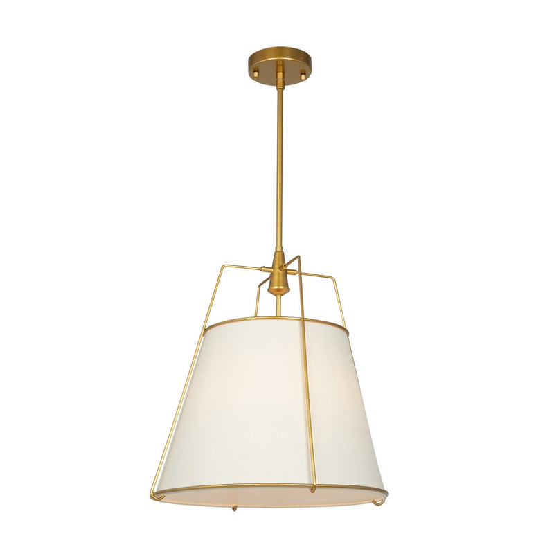 Three Light Pendant<br /><span style="color:#4AB0CE;">Entrega: 4-10 dias en USA</span><br /><span style="color:#4AB0CE;font-size:60%;">PREGUNTE POR ENTREGA EN PANAMA</span><br />Collection: Pullman<br />Finish: Brass