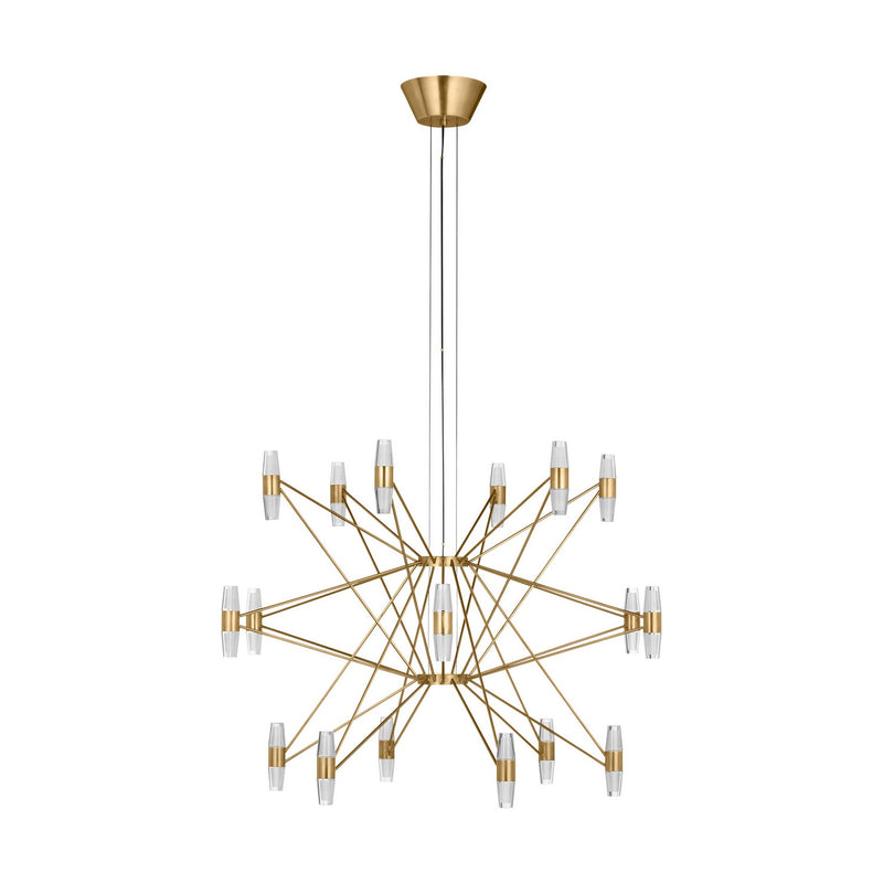 LED Chandelier<br /><span style="color:#4AB0CE;">Entrega: 4-10 dias en USA</span><br /><span style="color:#4AB0CE;font-size:60%;">PREGUNTE POR ENTREGA EN PANAMA</span><br />Collection: Lassell<br />Finish: Natural Brass