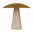 LED Table Lamp<br /><span style="color:#4AB0CE;">Entrega: 4-10 dias en USA</span><br /><span style="color:#4AB0CE;font-size:60%;">PREGUNTE POR ENTREGA EN PANAMA</span><br />Collection: Aegis<br />Finish: Natural Brass/Natural Travertine