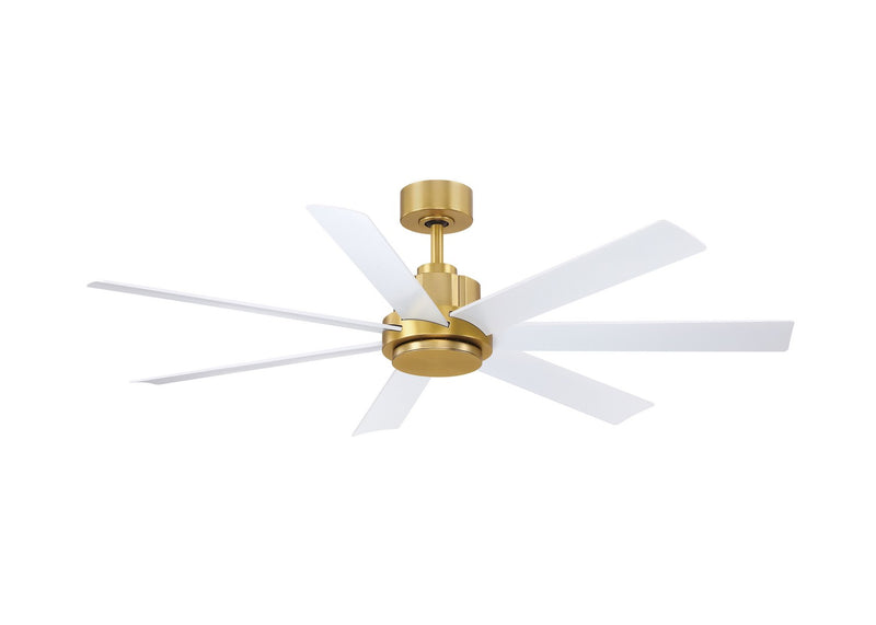 56"Ceiling Fan<br /><span style="color:#4AB0CE;">Entrega: 4-10 dias en USA</span><br /><span style="color:#4AB0CE;font-size:60%;">PREGUNTE POR ENTREGA EN PANAMA</span><br />Collection: Pendry 56<br />Finish: Brushed Satin Brass