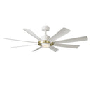 Modern Forms Fans - FR-W2303-60L-SB/MW - 60"Ceiling Fan - Aura - Soft Brass/Matte White