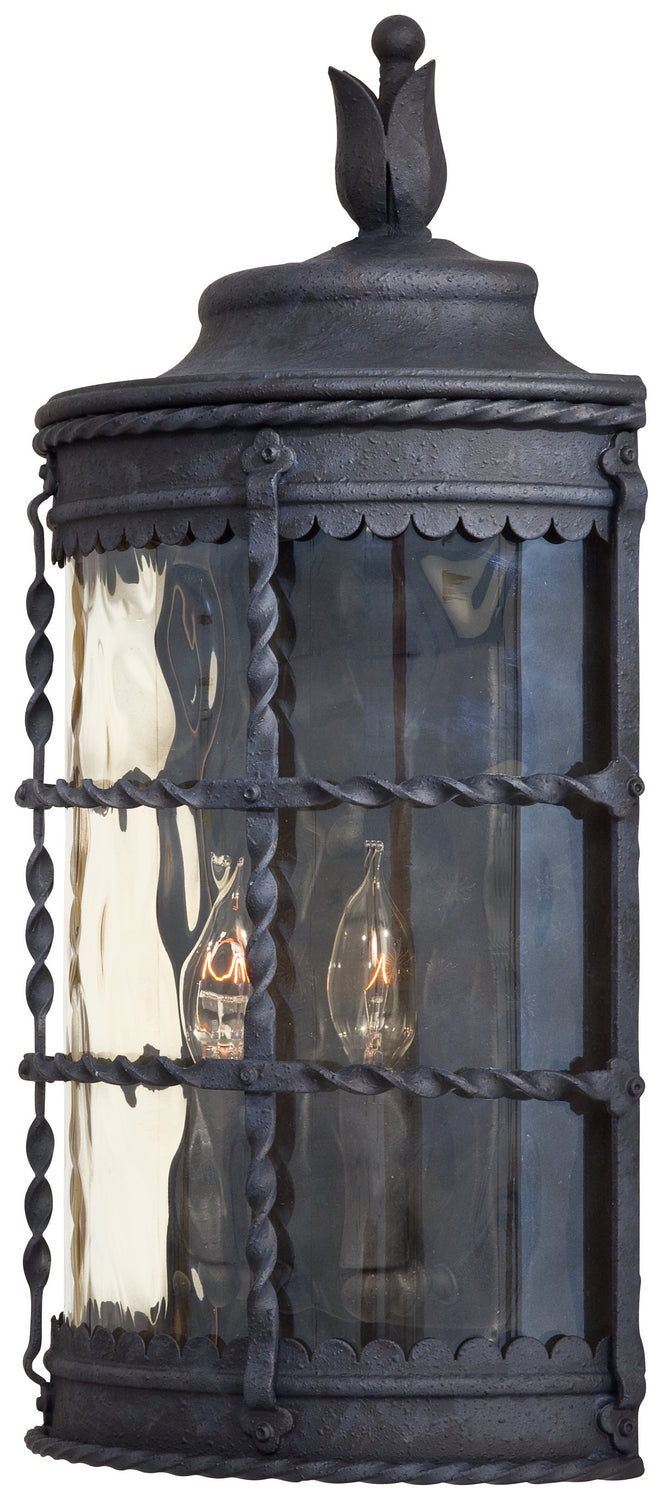 Two Light Pocket Lantern<br /><span style="color:#4AB0CE;">Entrega: 10-11 semanas en USA</span><br /><span style="color:#4AB0CE;font-size:60%;">PREGUNTE POR ENTREGA EN PANAMA</span><br />Collection: Mallorca<br />Finish: Spanish Iron