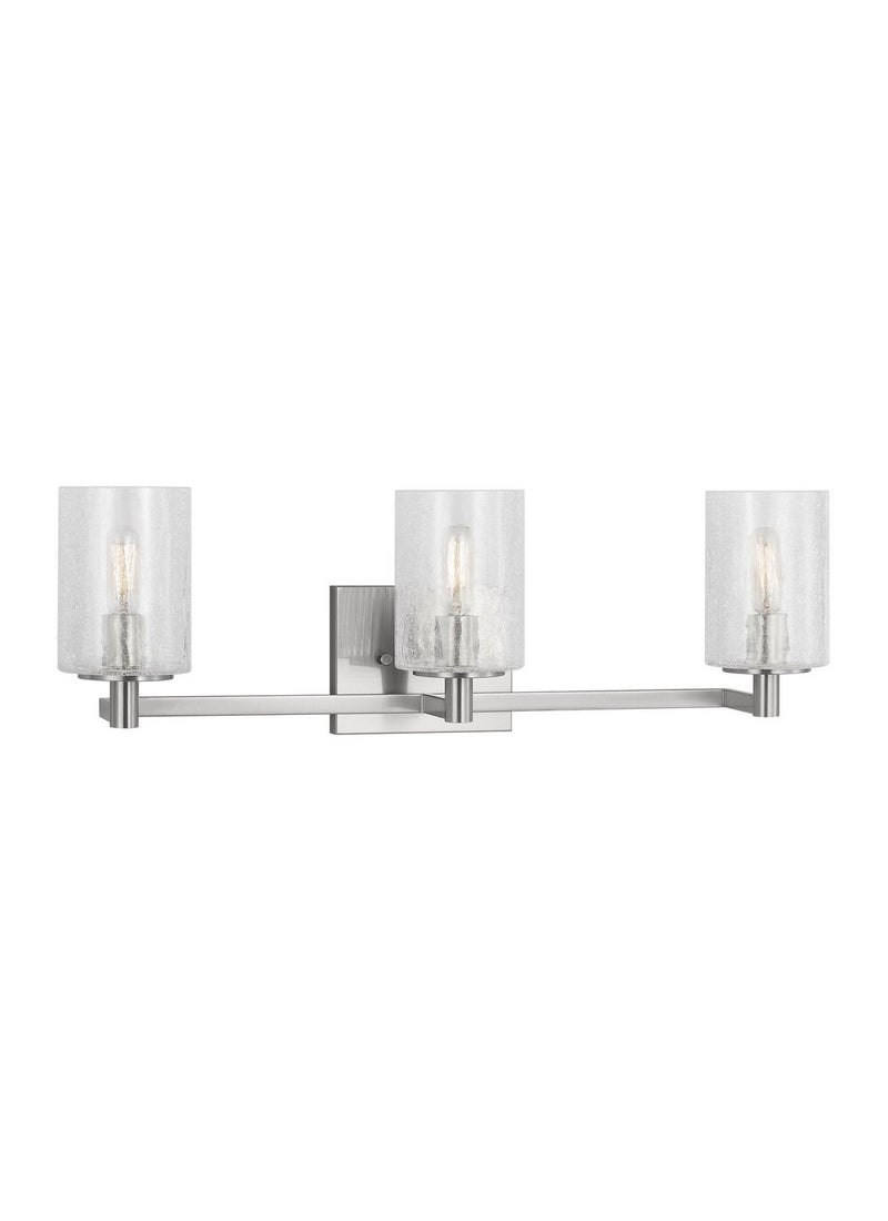 Generation Lighting - GLV1033BS - Three Light Wall / Bath - Parker - Brushed Steel