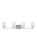 Generation Lighting - GLV1034BS - Four Light Wall / Bath - Parker - Brushed Steel