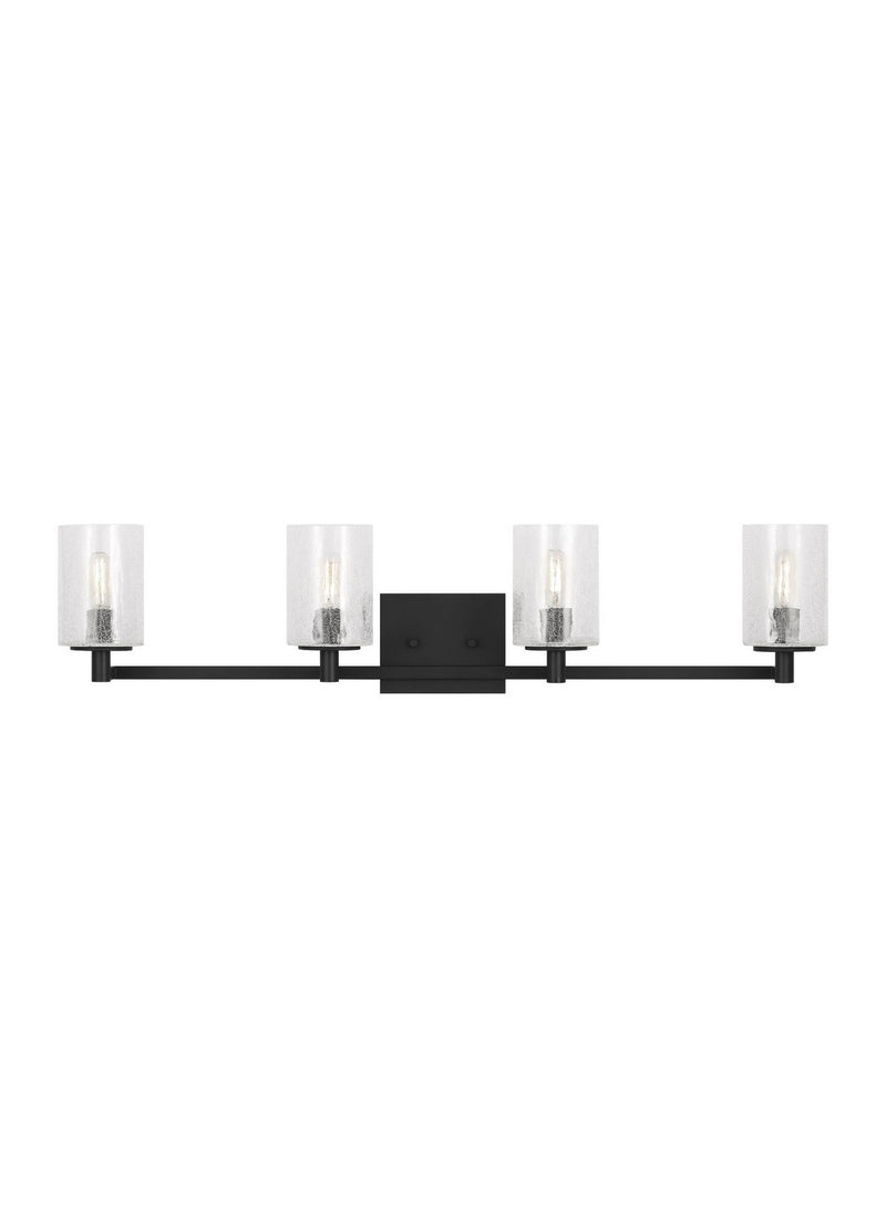 Generation Lighting - GLV1034MBK - Four Light Wall / Bath - Parker - Midnight Black