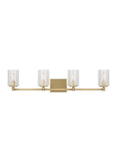 Generation Lighting - GLV1034SB - Four Light Wall / Bath - Parker - Satin Brass