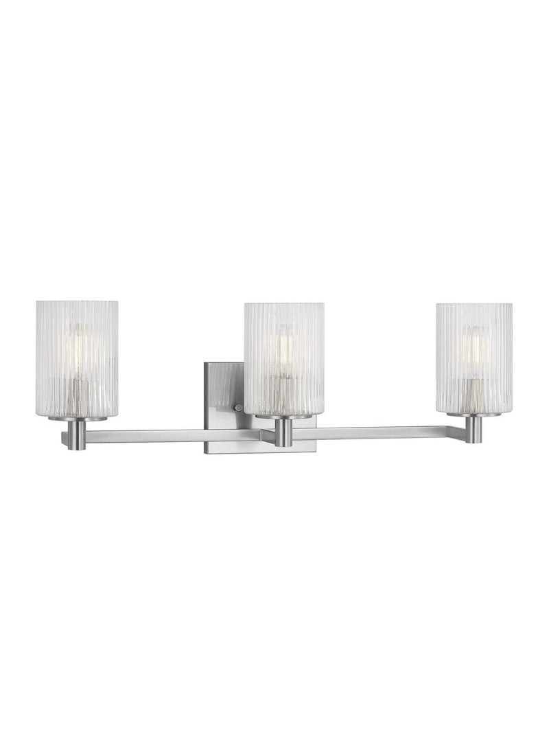 Generation Lighting - GLV1043BS - Three Light Wall / Bath - Lando - Brushed Steel