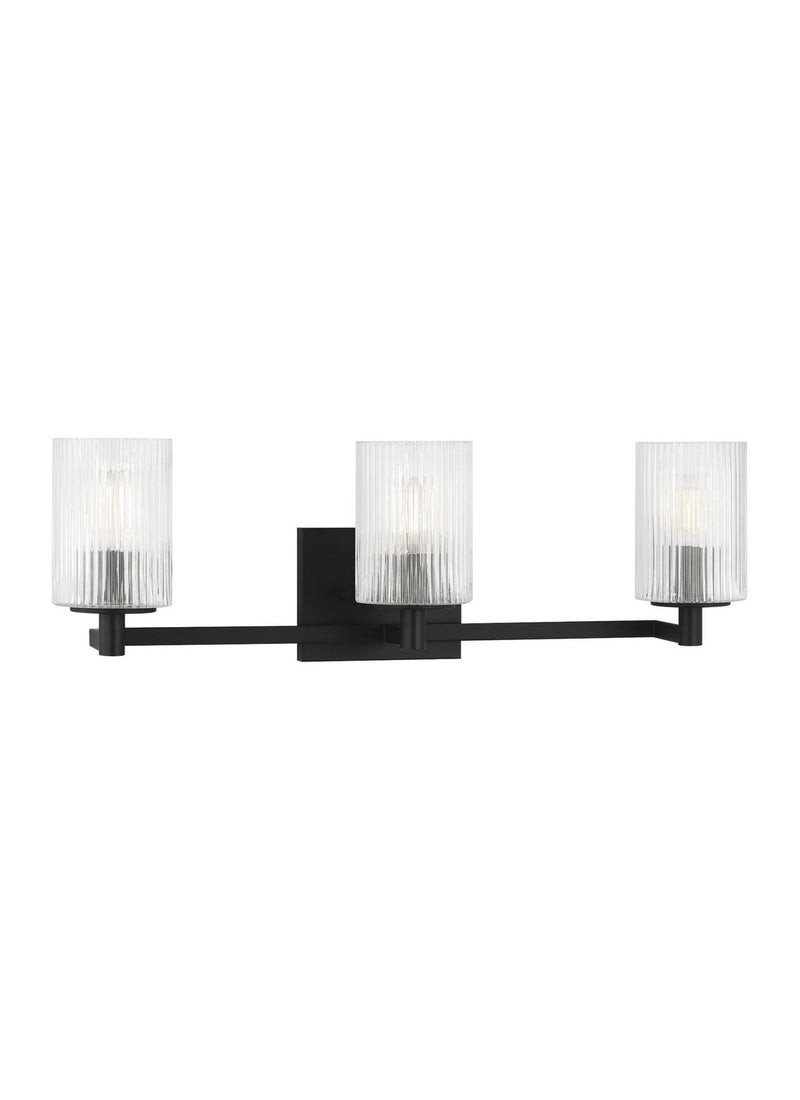 Generation Lighting - GLV1043MBK - Three Light Wall / Bath - Lando - Midnight Black