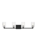 Generation Lighting - GLV1044MBK - Four Light Wall / Bath - Lando - Midnight Black