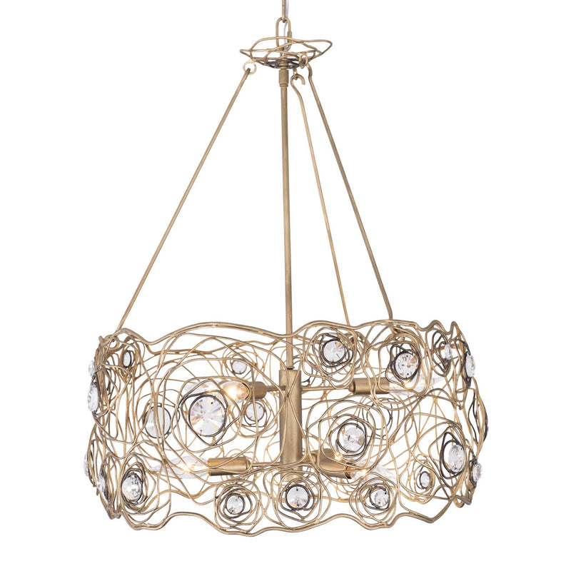 Six Light Chandelier<br /><span style="color:#4AB0CE;">Entrega: 6-7 semanas en USA</span><br /><span style="color:#4AB0CE;font-size:60%;">PREGUNTE POR ENTREGA EN PANAMA</span><br />Collection: Ethereal Rose<br />Finish: Havana Gold Ombre