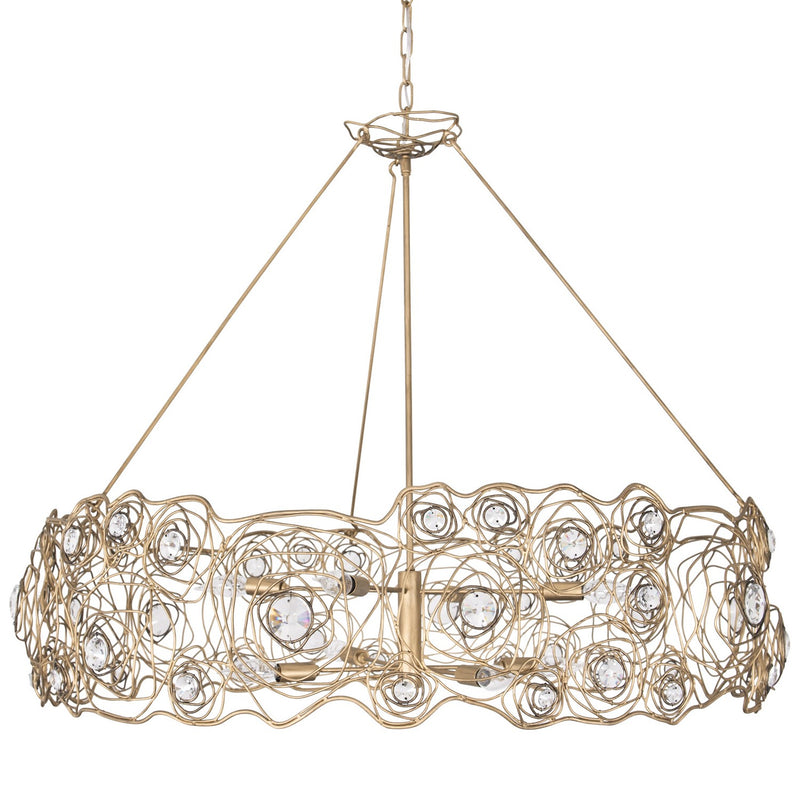 Eight Light Chandelier<br /><span style="color:#4AB0CE;">Entrega: 4-10 dias en USA</span><br /><span style="color:#4AB0CE;font-size:60%;">PREGUNTE POR ENTREGA EN PANAMA</span><br />Collection: Ethereal Rose<br />Finish: Havana Gold Ombre